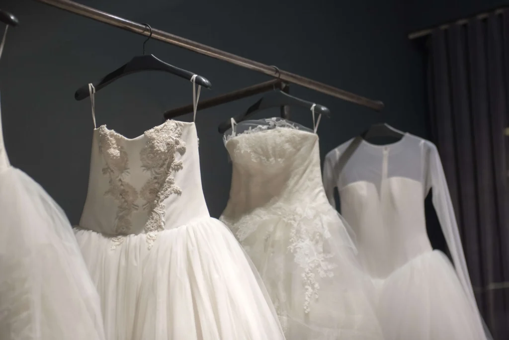 Different styles of wedding dresses